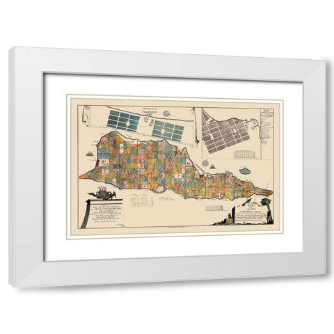 Caribbean Saint Croix Virgin Islands United States White Modern Wood Framed Art Print with Double Matting by Beck