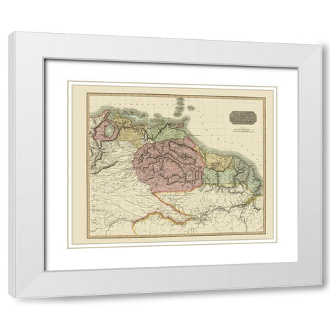 South America Caracas Venezuela Guyana White Modern Wood Framed Art Print with Double Matting by Thomson