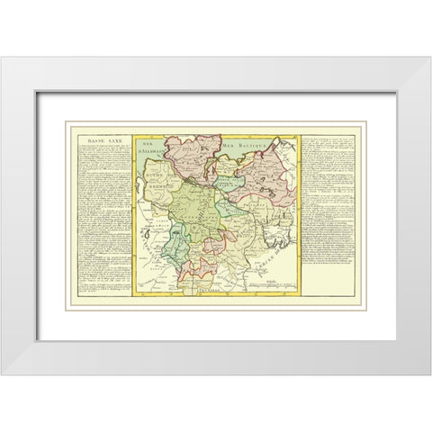 Lower Saxony Germany - Mondhare 1787 White Modern Wood Framed Art Print with Double Matting by Mondhare