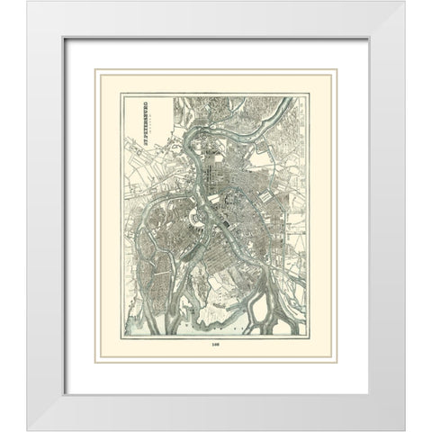 Saint Petersburg Russia - Rathbun 1893 White Modern Wood Framed Art Print with Double Matting by Rathbun