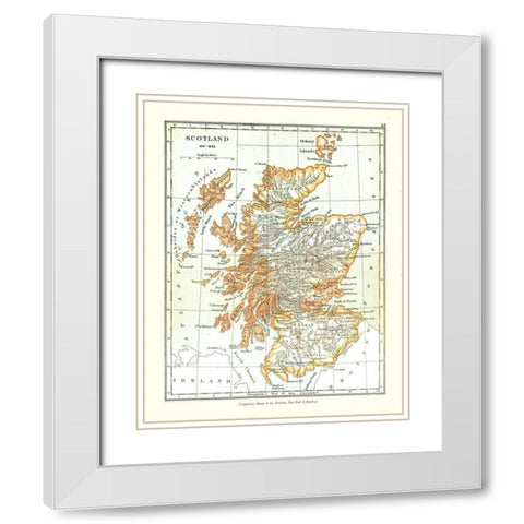 Scotland in 1641 - Gardiner 1902 White Modern Wood Framed Art Print with Double Matting by Gardiner