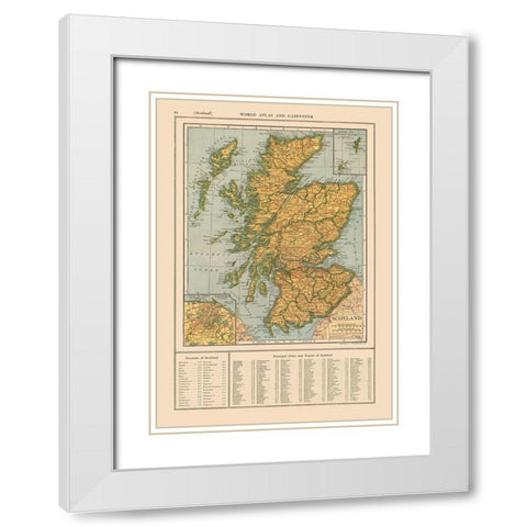 Scotland - Reynold 1921 White Modern Wood Framed Art Print with Double Matting by Reynold
