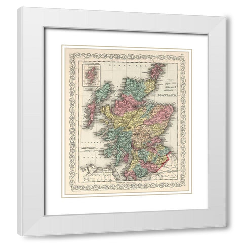 Scotland - Desilver 1859 White Modern Wood Framed Art Print with Double Matting by Desilver