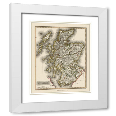 Scotland - Constable 1817 White Modern Wood Framed Art Print with Double Matting by Constable