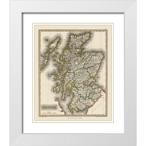 Scotland - Constable 1817 White Modern Wood Framed Art Print with Double Matting by Constable