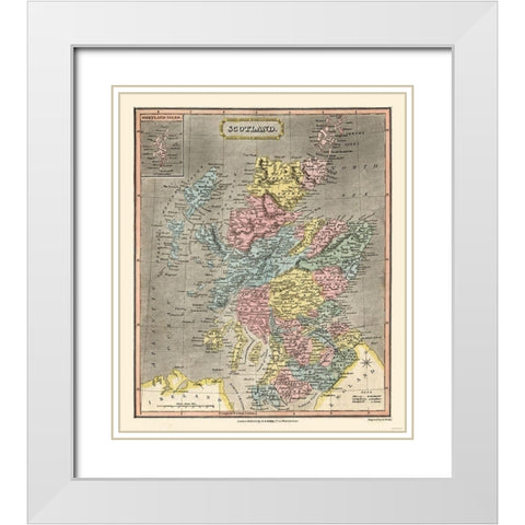 Scotland - Oddy White Modern Wood Framed Art Print with Double Matting by Oddy
