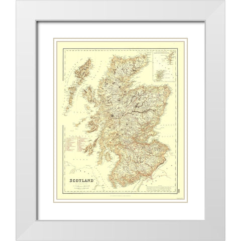 Scotland - Railways - Swanston White Modern Wood Framed Art Print with Double Matting by Swanston