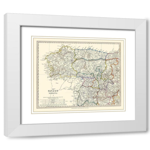 Spain 1 - Baldwin 1831 White Modern Wood Framed Art Print with Double Matting by Baldwin