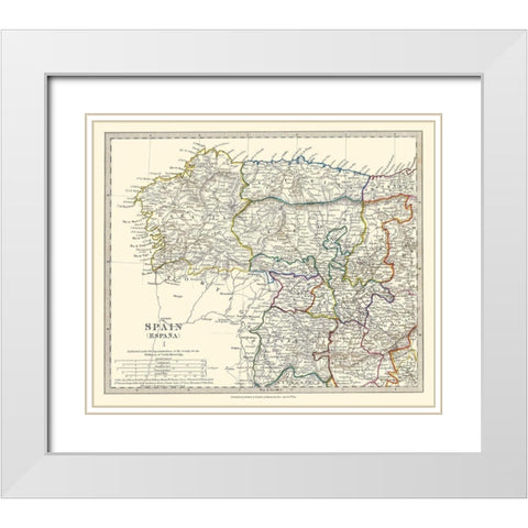 Spain 1 - Baldwin 1831 White Modern Wood Framed Art Print with Double Matting by Baldwin