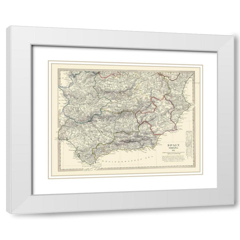 Spain 3 - Baldwin 1831 White Modern Wood Framed Art Print with Double Matting by Baldwin