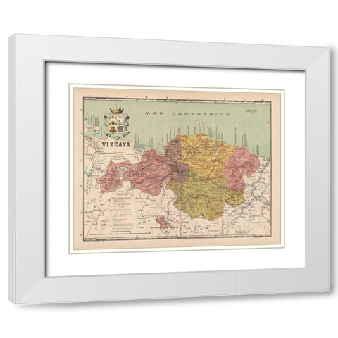 Vizcaya Spain Europe - Martin 1901 White Modern Wood Framed Art Print with Double Matting by Martin