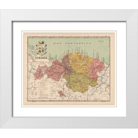 Vizcaya Spain Europe - Martin 1901 White Modern Wood Framed Art Print with Double Matting by Martin