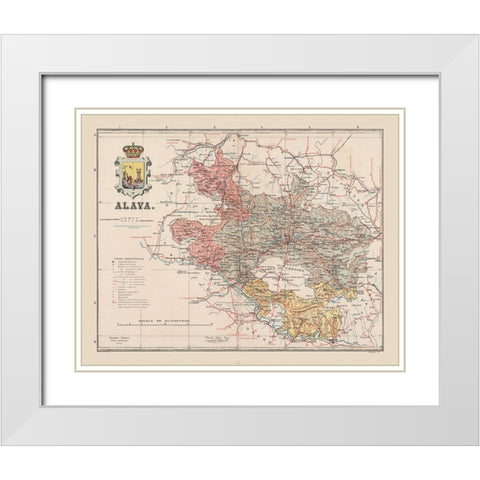 Alava Spain Europe - Martin 1900 White Modern Wood Framed Art Print with Double Matting by Martin