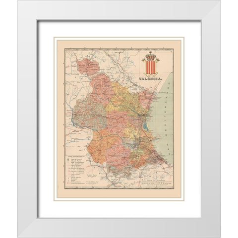 Valencia Spain Europe - Martin 1900 White Modern Wood Framed Art Print with Double Matting by Martin