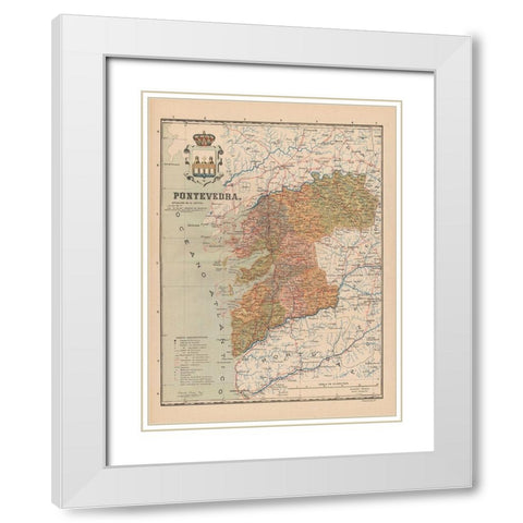 Pontevedra Spain Europe - Martin 1911 White Modern Wood Framed Art Print with Double Matting by Martin