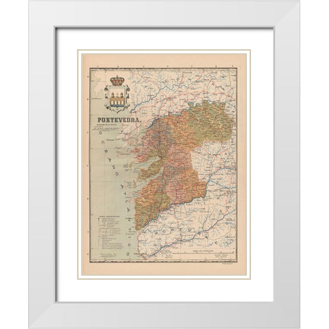 Pontevedra Spain Europe - Martin 1911 White Modern Wood Framed Art Print with Double Matting by Martin