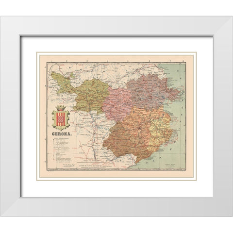 Girona Spain Europe - Martin 1900 White Modern Wood Framed Art Print with Double Matting by Martin