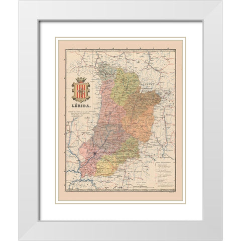 Lleida Spain Europe - Martin 1911 White Modern Wood Framed Art Print with Double Matting by Martin