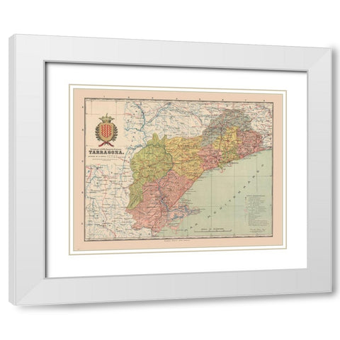 Tarragona Spain Europe - Martin 1911 White Modern Wood Framed Art Print with Double Matting by Martin