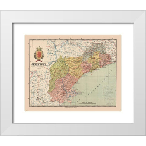 Tarragona Spain Europe - Martin 1911 White Modern Wood Framed Art Print with Double Matting by Martin