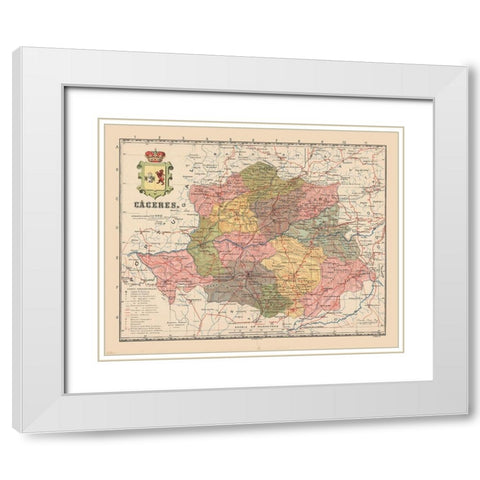 Caceres Spain Europe - Martin 1911 White Modern Wood Framed Art Print with Double Matting by Martin