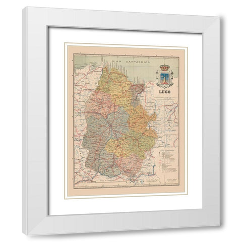 Lugo Spain Europe - Martin 1911 White Modern Wood Framed Art Print with Double Matting by Martin