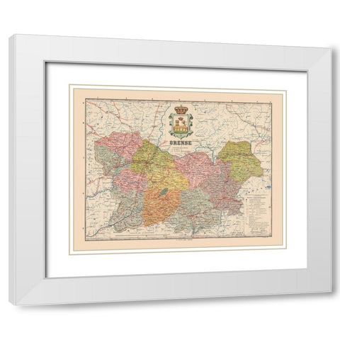 Ourense Spain Europe - Martin 1911 White Modern Wood Framed Art Print with Double Matting by Martin