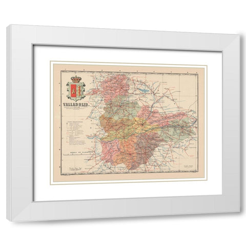 Valladolid Spain Europe - Martin 1911 White Modern Wood Framed Art Print with Double Matting by Martin