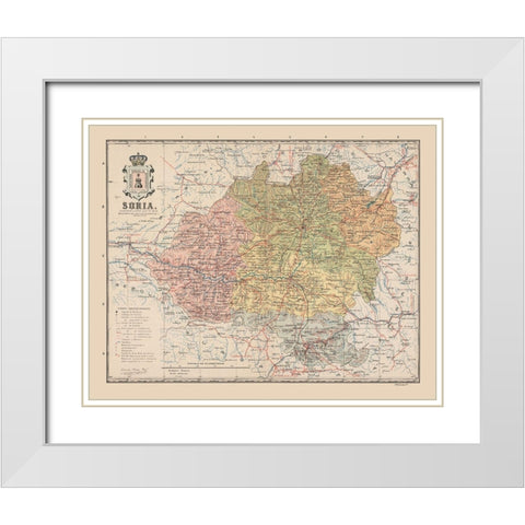 Soria Spain Europe - Martin 1911 White Modern Wood Framed Art Print with Double Matting by Martin