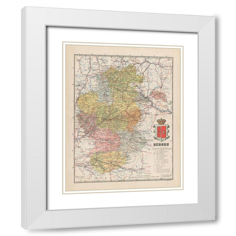 Burgos Spain Europe - Martin 1911 White Modern Wood Framed Art Print with Double Matting by Martin