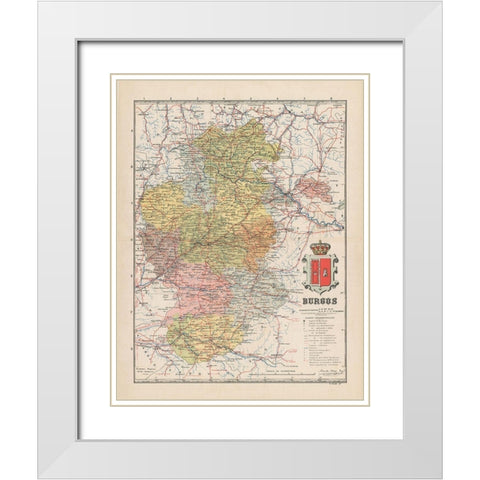 Burgos Spain Europe - Martin 1911 White Modern Wood Framed Art Print with Double Matting by Martin