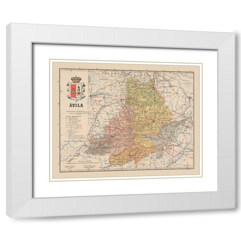 Avila Spain Europe - Martin 1911 White Modern Wood Framed Art Print with Double Matting by Martin