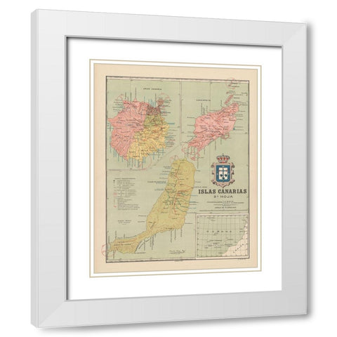 Canary Islands Spain Europe - Martin 1911 White Modern Wood Framed Art Print with Double Matting by Martin