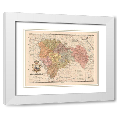 Guadalajara Spain Europe - Martin 1911 White Modern Wood Framed Art Print with Double Matting by Martin