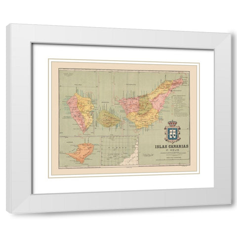 Canary Islands Spain Europe - Martin 1911 White Modern Wood Framed Art Print with Double Matting by Martin