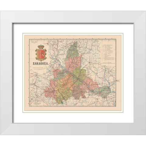 Zaragoza Spain Europe - Martin 1911 White Modern Wood Framed Art Print with Double Matting by Martin