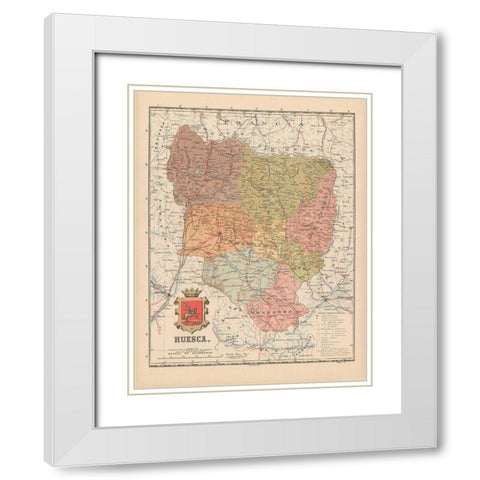 Huesca Spain Europe - Martin 1911 White Modern Wood Framed Art Print with Double Matting by Martin