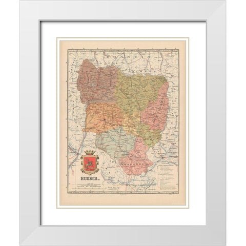 Huesca Spain Europe - Martin 1911 White Modern Wood Framed Art Print with Double Matting by Martin