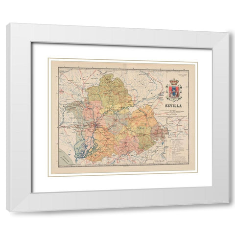 Seville Spain Europe - Martin 1911 White Modern Wood Framed Art Print with Double Matting by Martin