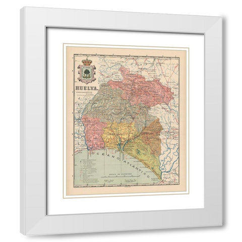 Huelva Spain Europe - Martin 1911 White Modern Wood Framed Art Print with Double Matting by Martin