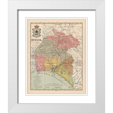 Huelva Spain Europe - Martin 1911 White Modern Wood Framed Art Print with Double Matting by Martin