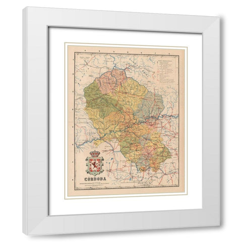 Cardova Spain Europe - Martin 1911 White Modern Wood Framed Art Print with Double Matting by Martin
