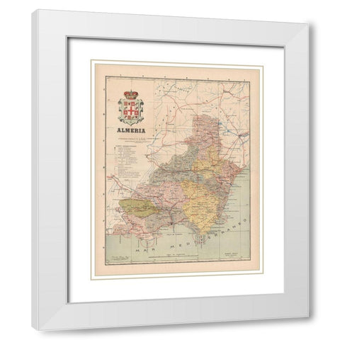 Almeria Spain Europe - Martin 1911 White Modern Wood Framed Art Print with Double Matting by Martin