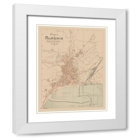 Almeria Spain Europe - Martin 1897 White Modern Wood Framed Art Print with Double Matting by Martin