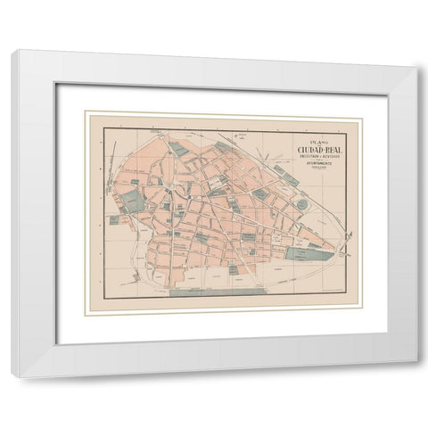 Ciudad Real Spain Europe - Martin 1911 White Modern Wood Framed Art Print with Double Matting by Martin