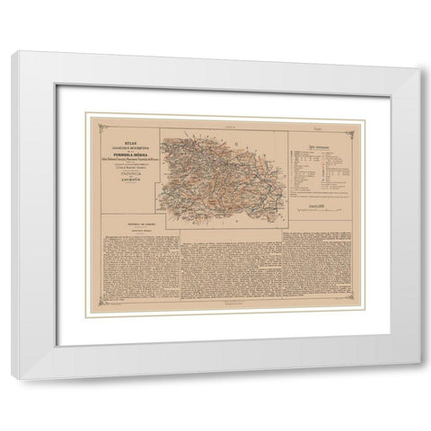 Logrono Province Spain - Valverde 1880 White Modern Wood Framed Art Print with Double Matting by Valverde