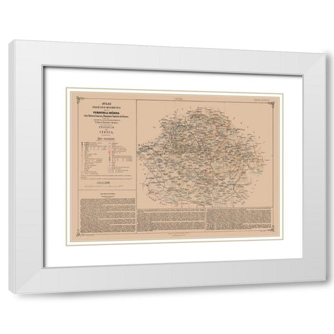 Cuenca Province Spain - Valverde 1880 White Modern Wood Framed Art Print with Double Matting by Valverde