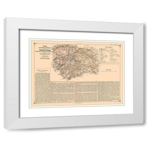 Guadalajara Province Spain - Valverde 1880 White Modern Wood Framed Art Print with Double Matting by Valverde
