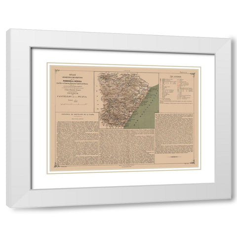 Castellon de la Plana Province Spain White Modern Wood Framed Art Print with Double Matting by Valverde