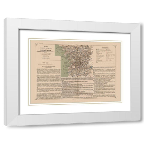 Pontevedra Province Spain - Valverde 1880 White Modern Wood Framed Art Print with Double Matting by Valverde